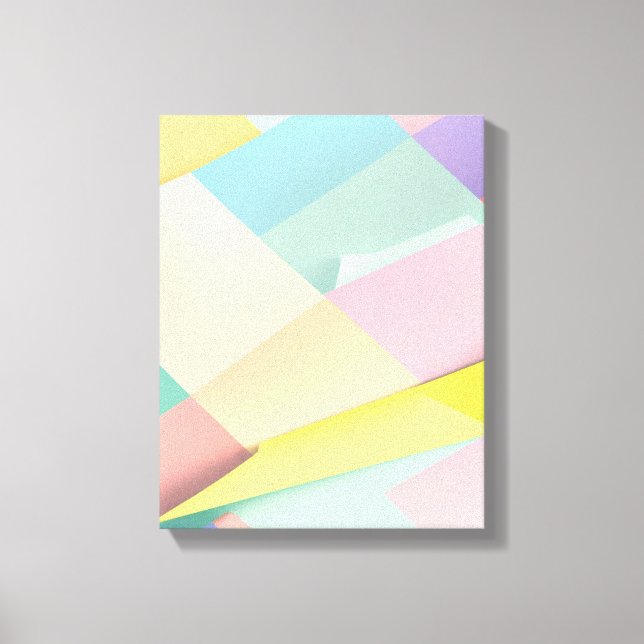 Geometriska former Modern Colorful Wrapped Art Can Canvastryck (Framsida)