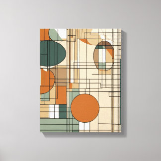 Geometriska former Modern Colorful Wrapped Art Can Canvastryck