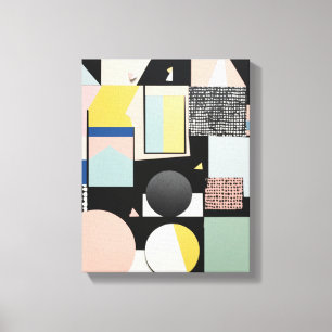 Geometriska former Modern Colorful Wrapped Art Can Canvastryck