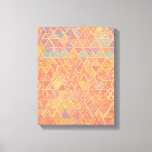 Geometriska former Modern Colorful Wrapped Art Can Canvastryck (Framsida)