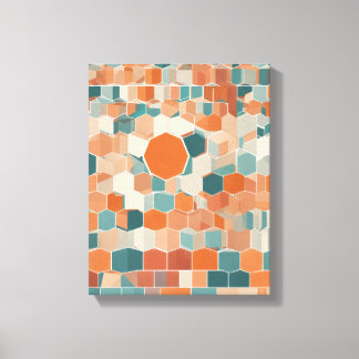 Geometriska former Modern Colorful Wrapped Art Can Canvastryck