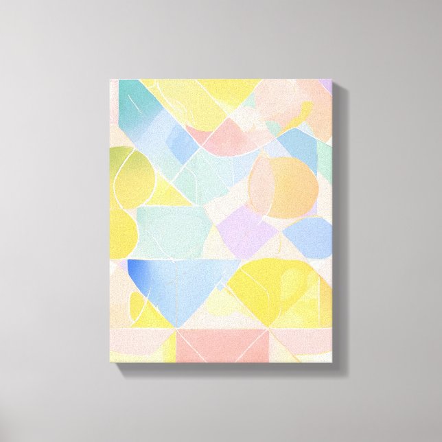 Geometriska former Modern Colorful Wrapped Art Can Canvastryck (Framsida)