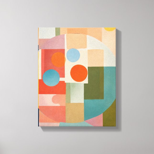 Geometriska former Modern Colorful Wrapped Art Can Canvastryck (Framsida)