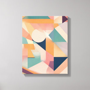 Geometriska former Modern Colorful Wrapped Art Can Canvastryck