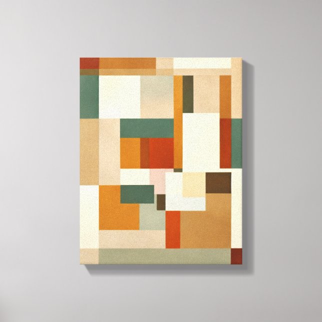 Geometriska former Modern Colorful Wrapped Art Can Canvastryck (Framsida)