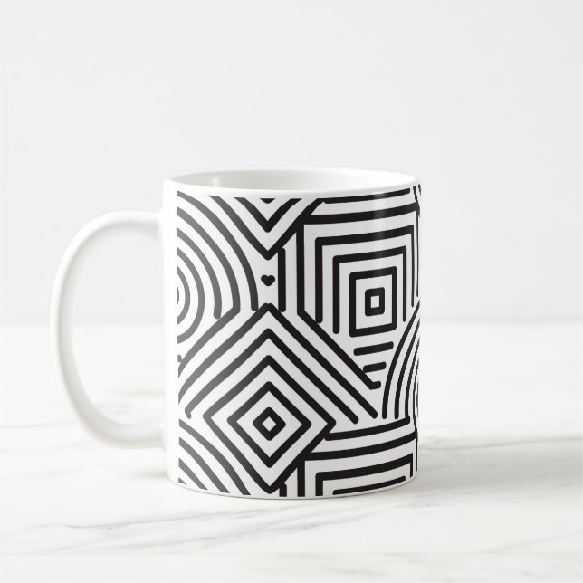 Geometriska former mönster kaffemugg (Vänster)