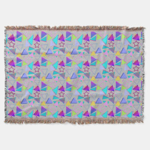 Geometriska former Mönster Vintage Stil 01x4 LGrey Filt