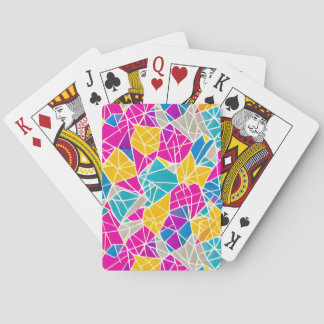 Geometriska former och Linjer i Vibrant Färg Casinokort