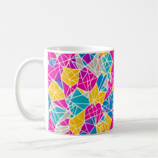 Geometriska former och Linjer i Vibrant Färg Kaffemugg