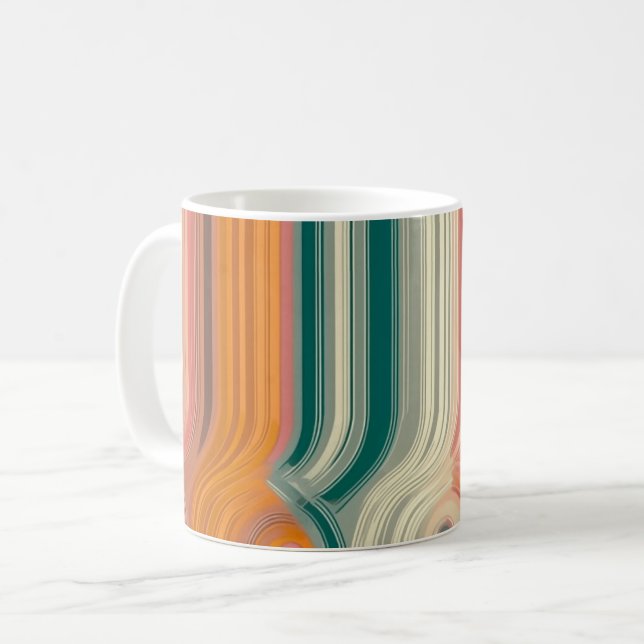 Geometriska former och livfulla färger Väggkonsttr Kaffemugg (Framsida vänster)