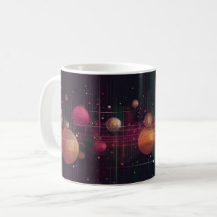 Geometriska former och livfulla färger Väggkonsttr Kaffemugg