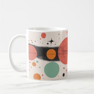 Geometriska former och livfulla färger Väggkonsttr Kaffemugg