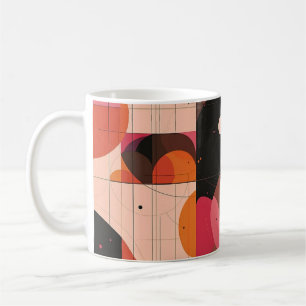 Geometriska former och livfulla färger Väggkonsttr Kaffemugg