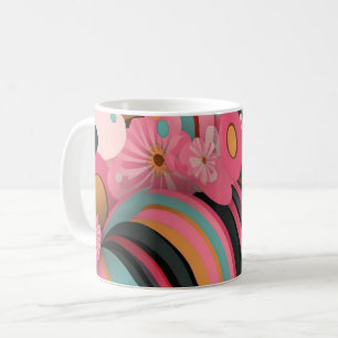 Geometriska former och livfulla färger Väggkonsttr Kaffemugg