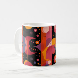 Geometriska former och livfulla färger Väggkonsttr Kaffemugg