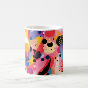 Geometriska former och livfulla färger Väggkonsttr Kaffemugg