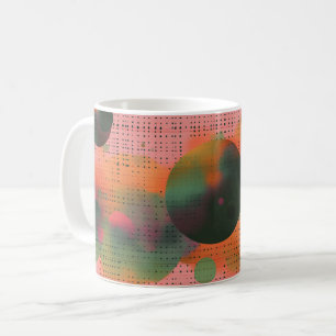 Geometriska former och livfulla färger Väggkonsttr Kaffemugg
