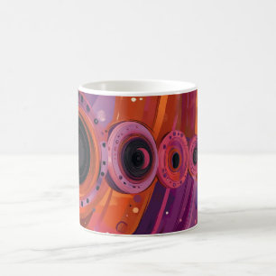 Geometriska former och livfulla färger Väggkonsttr Kaffemugg