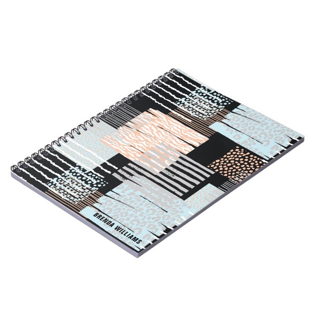 Geometriska former och ränder anteckningsbok (Vänstra Sidan)