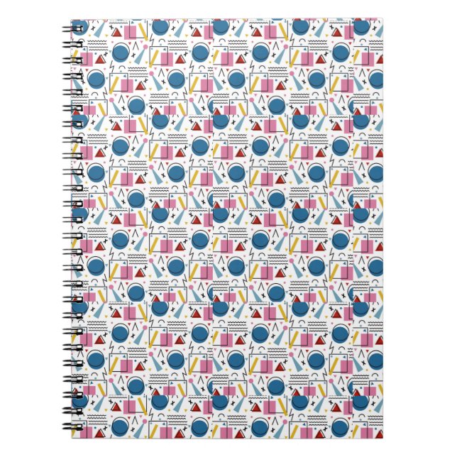 Geometriska former på 90-talet anteckningsbok (Framsidan)