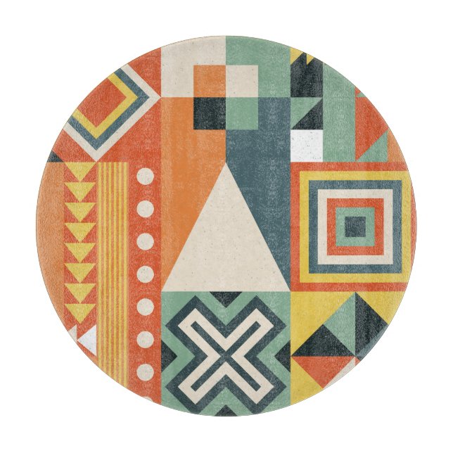 Geometriska former, platt enkel bakgrund. (Framsidan)