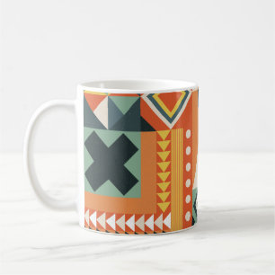Geometriska former, platt enkel bakgrund. kaffemugg
