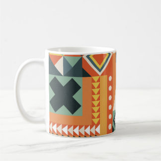 Geometriska former, platt enkel bakgrund. kaffemugg