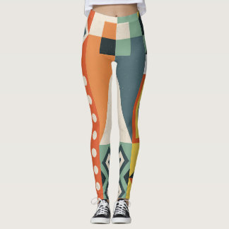 Geometriska former, platt enkel bakgrund. leggings