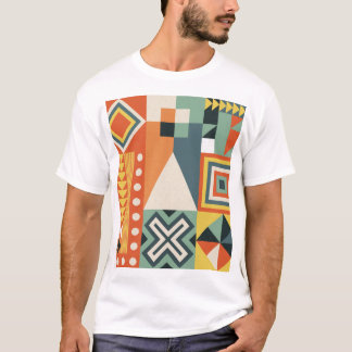 Geometriska former, platt enkel bakgrund. t shirt