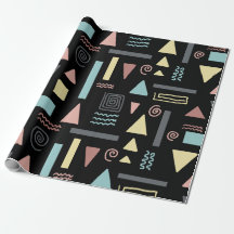 Geometriska former svarta mönster