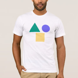 "Geometriska Former T-Shirt – Cirkel, Triangel, fy