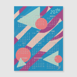 Geometriska former vintagefärger - 2026 kalender