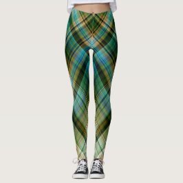 Geometriska gröna blått leggings