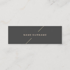 Geometriska guld- moderna Minimalist mörka grå Mini Visitkort