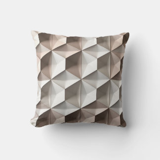 Geometriska hexagon i Neutralt Shades Dekorativ ku Kudde