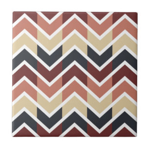 Geometriska konstruktioner Färg Vin, Teal, Beige, Kakelplatta