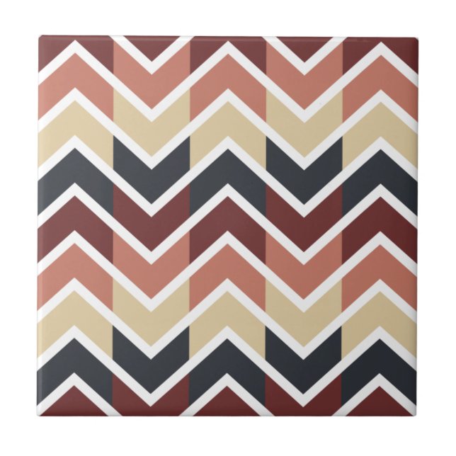 Geometriska konstruktioner Färg Vin, Teal, Beige,  Kakelplatta (Framsidan)