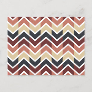 Geometriska konstruktioner Färg Vin, Teal, Beige, Vykort