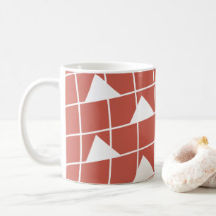 Geometriska kontroller triangel Mönster Kaffemugg