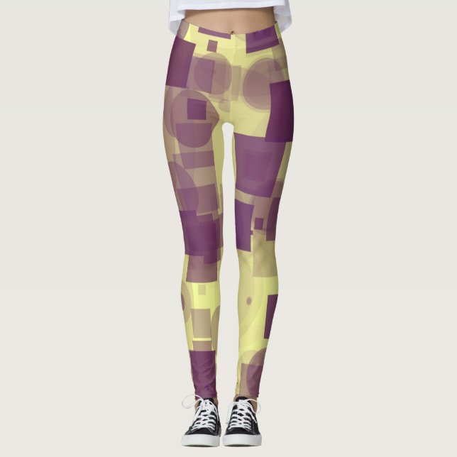 Geometriska kopplingar leggings (Framsida)