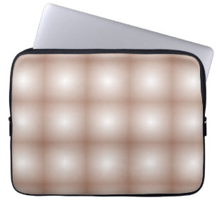 Geometriska kvadrater med Mocha Mousse Gradient Wh Laptop Fodral