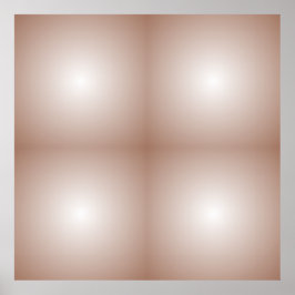 Geometriska kvadrater med Mocha Mousse Gradient Wh Poster
