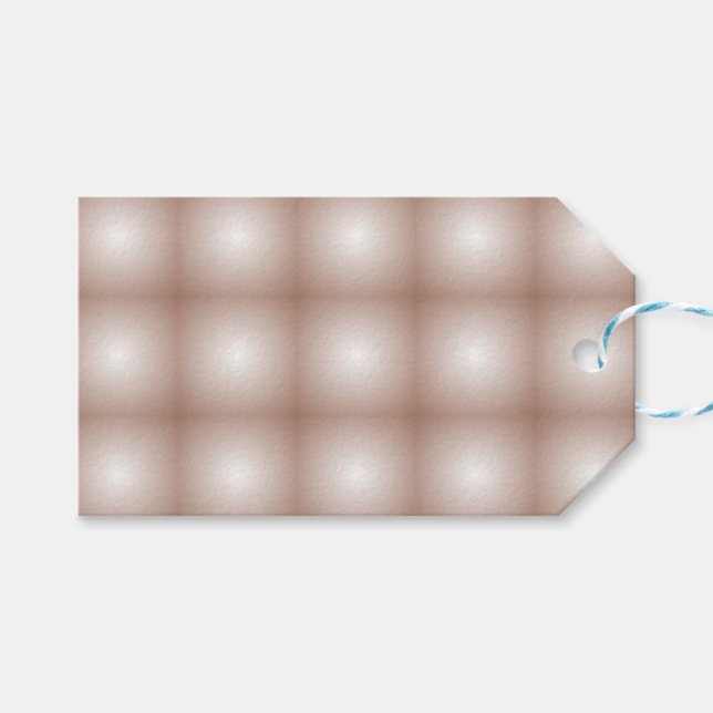 Geometriska kvadrater med Mocha Mousse Gradient Wh Presentetikett (Framsidan (Horisontell))