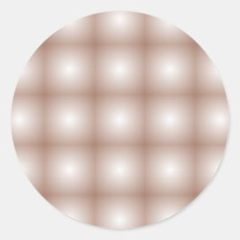 Geometriska kvadrater med Mocha Mousse Gradient Wh Runt Klistermärke