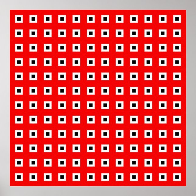 Geometriska kvadrater Mönster Poster (Framsidan)