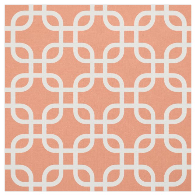 Geometriska länkar för orange Mönster Tyg (Provkarta)