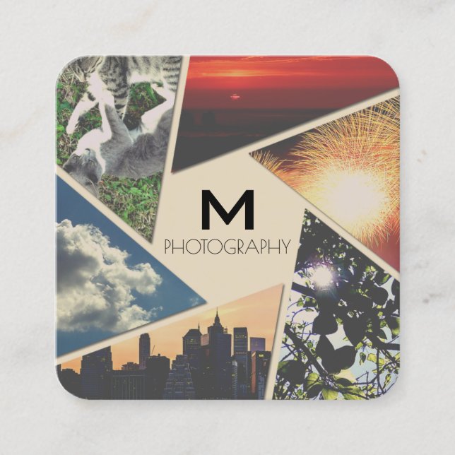 Geometriska Lens formar traingles Fyrkantigt Visitkort (Framsida)