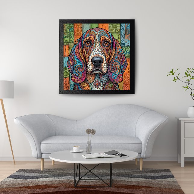 Geometriska lojaliteter: intrikat hundmosaikposter poster (Skapare uppladdad)
