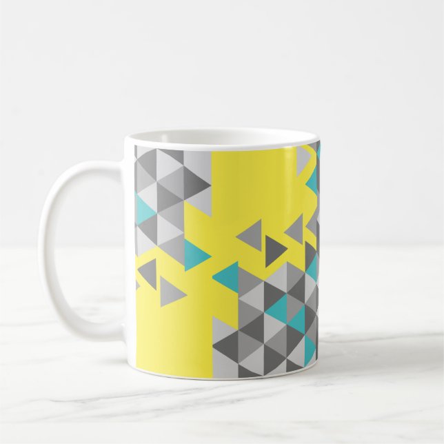Geometriska minimalistiska mönster FÄRG under ÅR V Kaffemugg (Vänster)