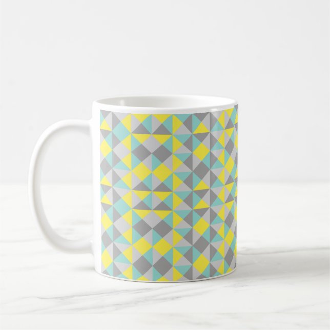 Geometriska minimalistiska mönster FÄRG under ÅR V Kaffemugg (Vänster)